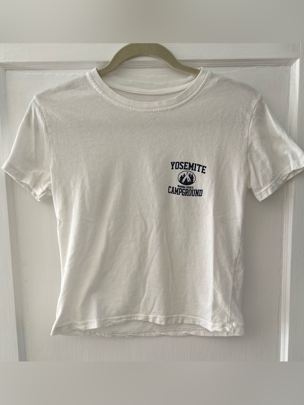 Brandy Melville Yosemite Campground White Vintage Graphic Baby Tee